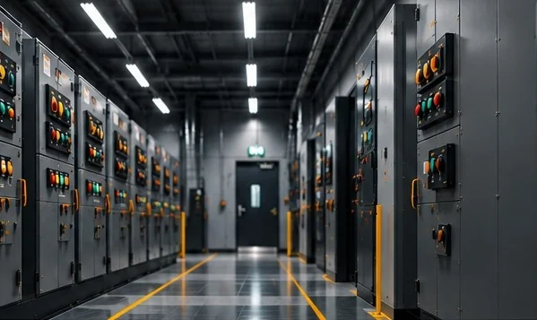 Electrical switchroom with LV switchgear and distribution equipment